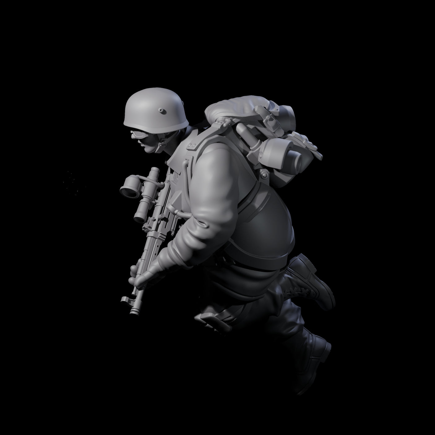 Weird War Tactical German Soldier D Miniature for Dungeons and Dragons, Pathfinder or other TTRPGs