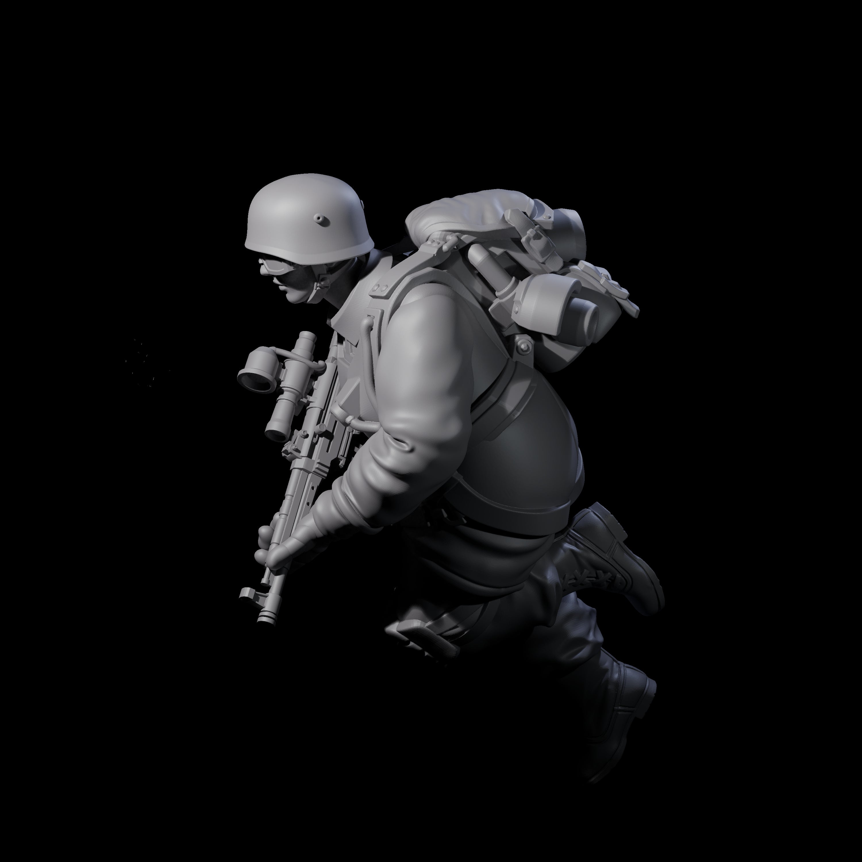 Weird War Tactical German Soldier D Miniature for Dungeons and Dragons, Pathfinder or other TTRPGs