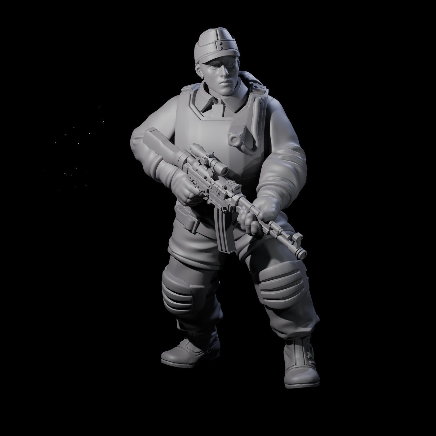 Weird War Tactical German Soldier F Miniature for Dungeons and Dragons, Pathfinder or other TTRPGs