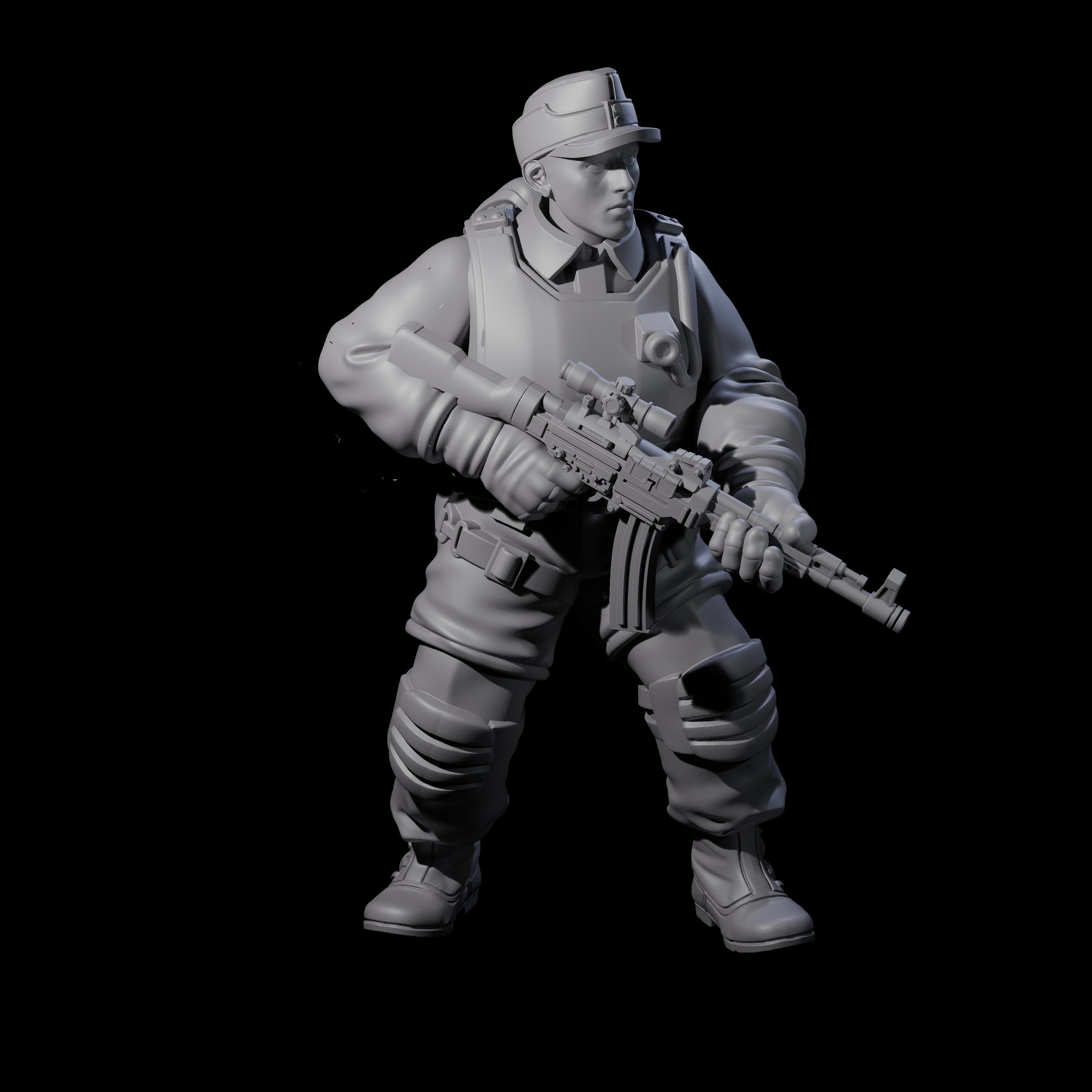 Weird War Tactical German Soldier F Miniature for Dungeons and Dragons, Pathfinder or other TTRPGs