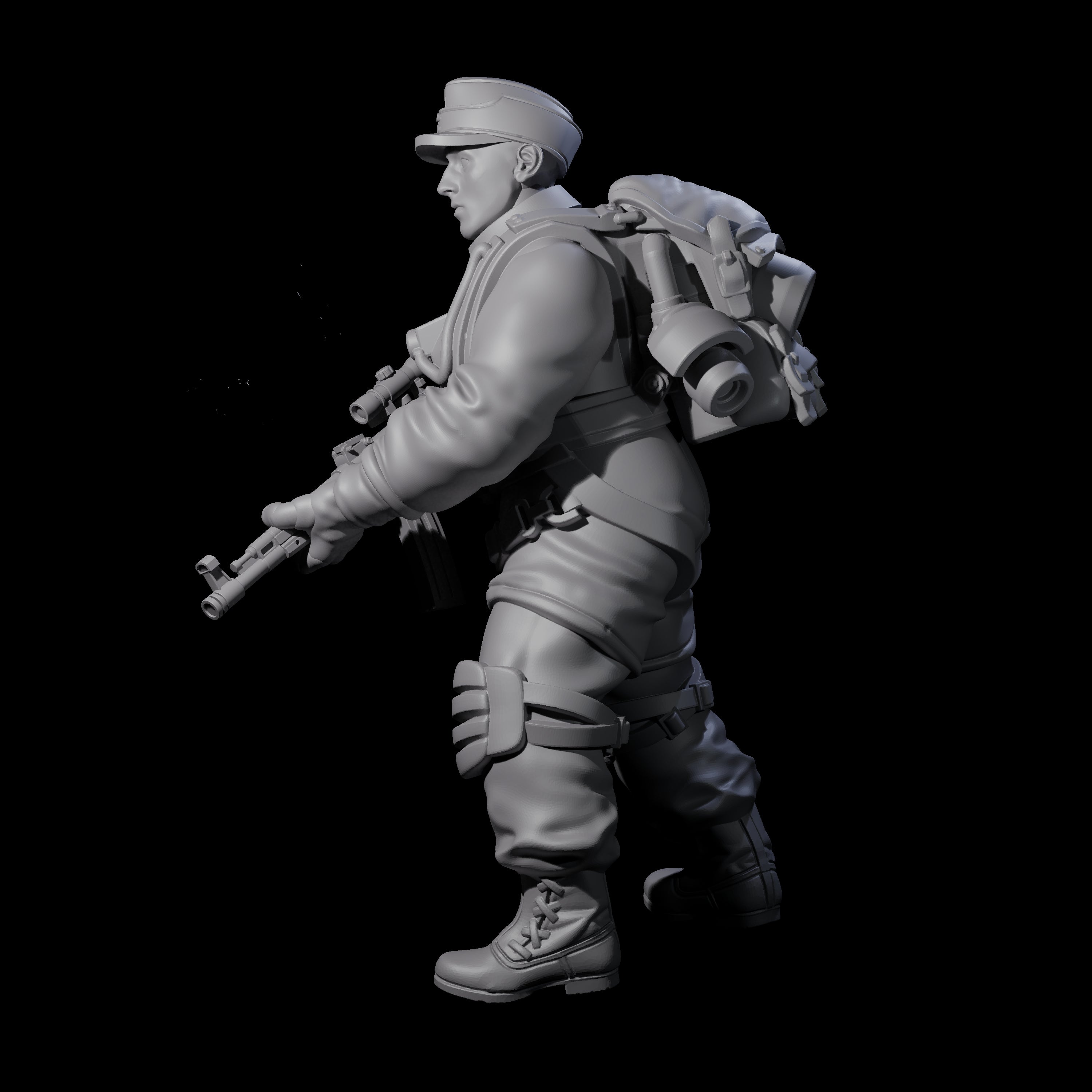 Weird War Tactical German Soldier F Miniature for Dungeons and Dragons, Pathfinder or other TTRPGs