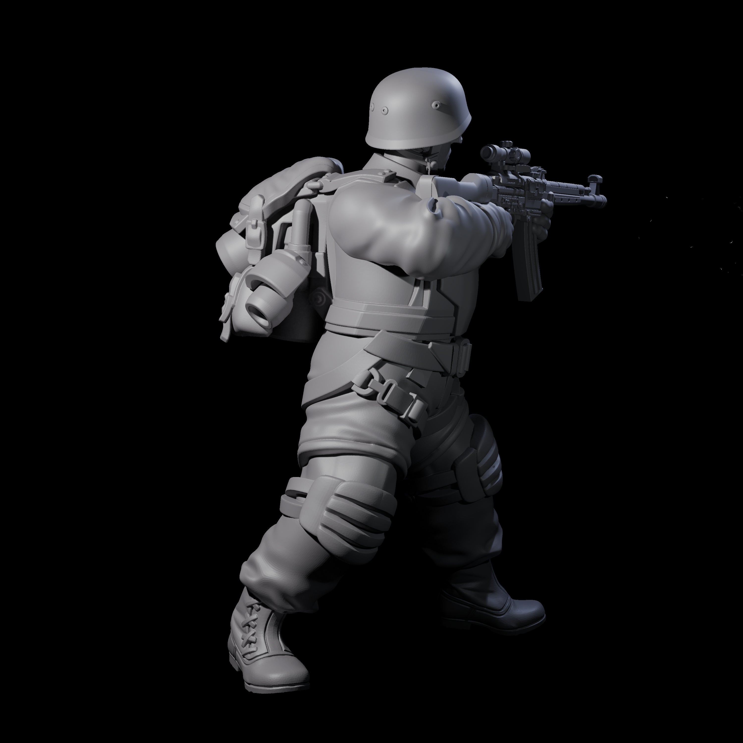 Weird War Tactical German Soldier H Miniature for Dungeons and Dragons, Pathfinder or other TTRPGs