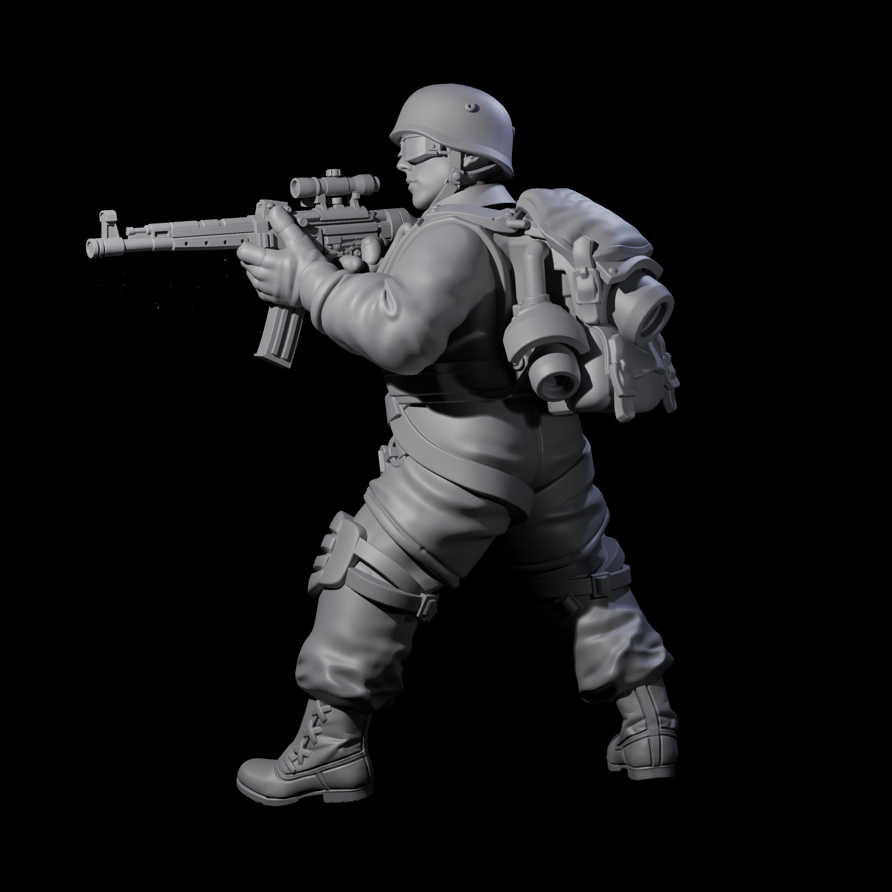 Weird War Tactical German Soldier H Miniature for Dungeons and Dragons, Pathfinder or other TTRPGs