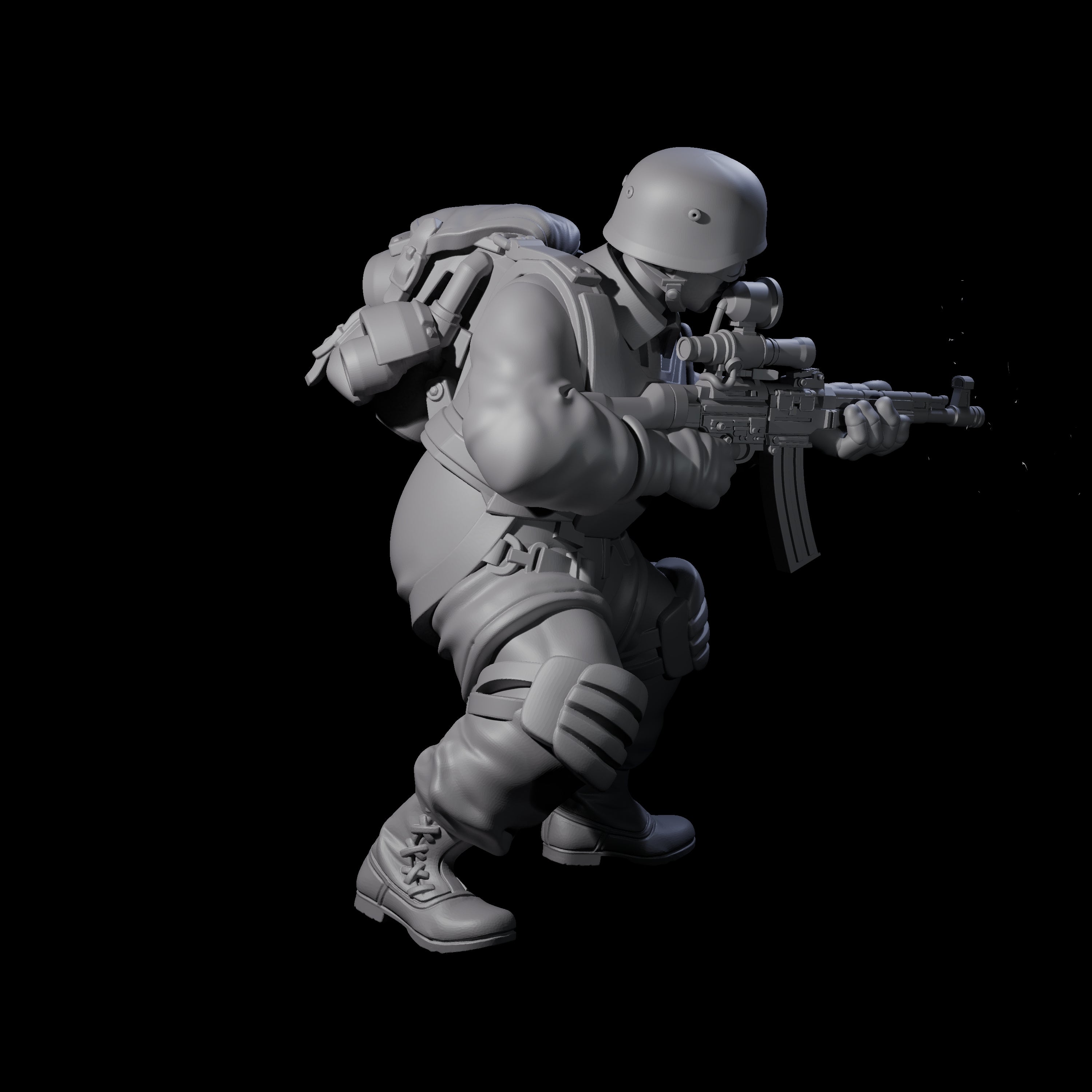 Weird War Tactical German Soldier I Miniature for Dungeons and Dragons, Pathfinder or other TTRPGs