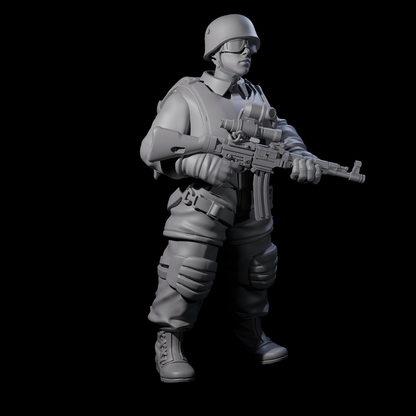 Weird War Tactical German Soldier J Miniature for Dungeons and Dragons, Pathfinder or other TTRPGs