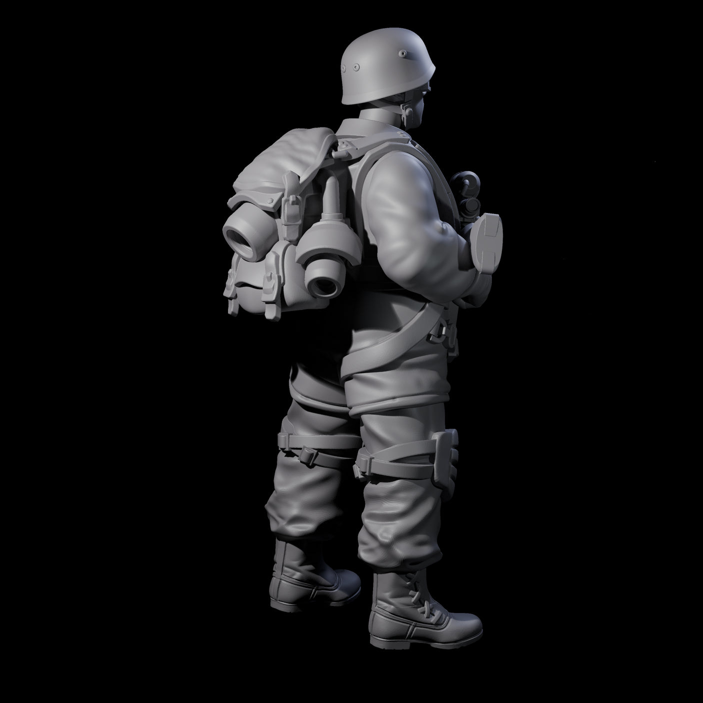 Weird War Tactical German Soldier J Miniature for Dungeons and Dragons, Pathfinder or other TTRPGs