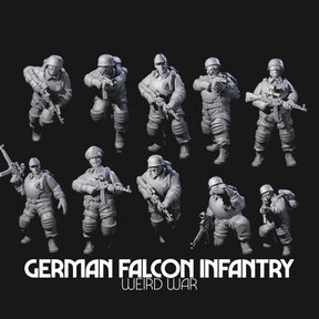 Weird War Tactical German Soldiers Miniature for Dungeons and Dragons, Pathfinder or other TTRPGs