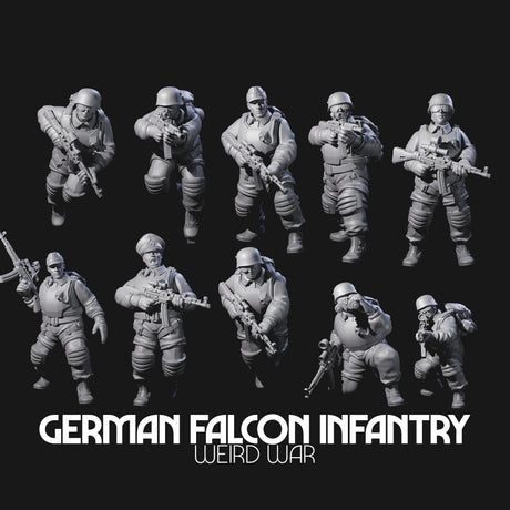 Weird War Tactical German Soldiers Miniature for Dungeons and Dragons, Pathfinder or other TTRPGs