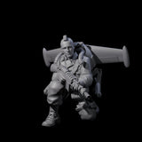 Weird War USA Blind Firing Jetpack Trooper A Miniature for Dungeons and Dragons, Pathfinder or other TTRPGs