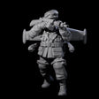 Weird War USA Blind Firing Jetpack Trooper B Miniature for Dungeons and Dragons, Pathfinder or other TTRPGs