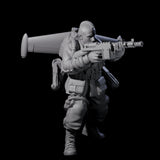 Weird War USA Blind Firing Jetpack Trooper D Miniature for Dungeons and Dragons, Pathfinder or other TTRPGs