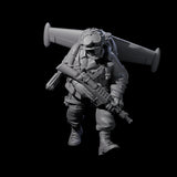 Weird War USA Blind Firing Jetpack Troopers Miniature for Dungeons and Dragons, Pathfinder or other TTRPGs