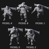 Weird War USA Blind Firing Jetpack Troopers Miniature for Dungeons and Dragons, Pathfinder or other TTRPGs