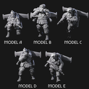 Weird War USA Blind Firing Jetpack Troopers Miniature for Dungeons and Dragons, Pathfinder or other TTRPGs
