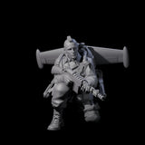 Weird War USA Blind Firing Jetpack Troopers Miniature for Dungeons and Dragons, Pathfinder or other TTRPGs