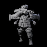 Weird War USA Blind Firing Jetpack Troopers Miniature for Dungeons and Dragons, Pathfinder or other TTRPGs