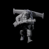 Weird War USA Diving Jetpack Rifleman A Miniature for Dungeons and Dragons, Pathfinder or other TTRPGs