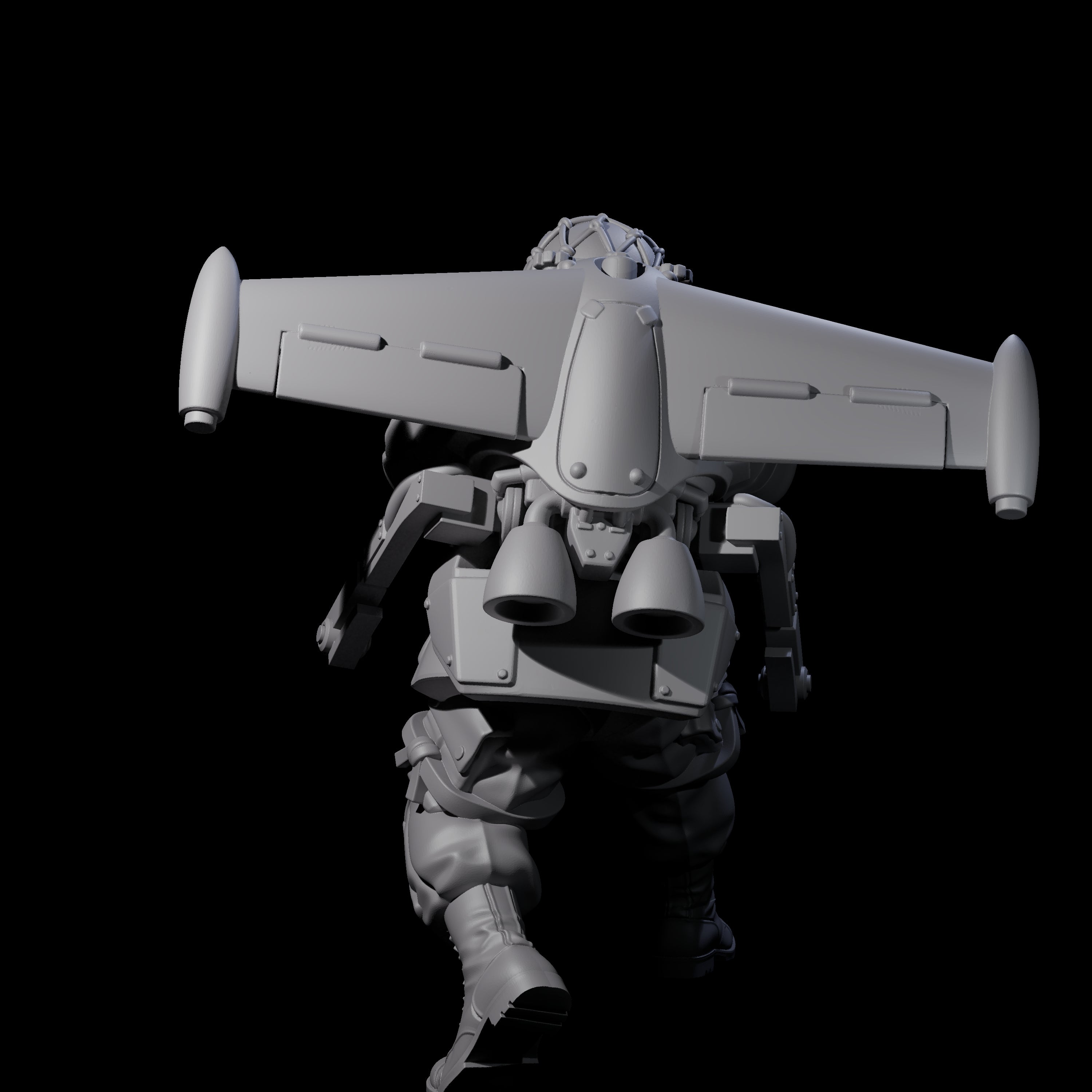 Weird War USA Diving Jetpack Rifleman C Miniature for Dungeons and Dragons, Pathfinder or other TTRPGs