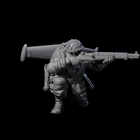 Weird War USA Diving Jetpack Rifleman G Miniature for Dungeons and Dragons, Pathfinder or other TTRPGs