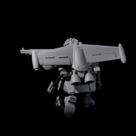 Weird War USA Diving Jetpack Rifleman G Miniature for Dungeons and Dragons, Pathfinder or other TTRPGs