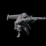 Weird War USA Diving Jetpack Rifleman G Miniature for Dungeons and Dragons, Pathfinder or other TTRPGs