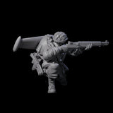 Weird War USA Diving Jetpack Rifleman G Miniature for Dungeons and Dragons, Pathfinder or other TTRPGs