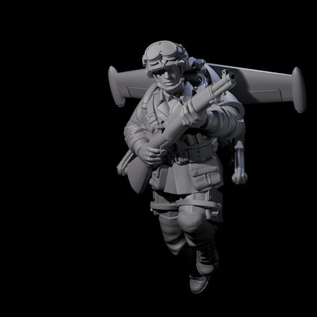 Weird War USA Diving Jetpack Rifleman H Miniature for Dungeons and Dragons, Pathfinder or other TTRPGs