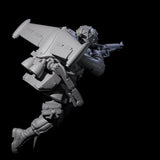 Weird War USA Diving Jetpack Rifleman K Miniature for Dungeons and Dragons, Pathfinder or other TTRPGs