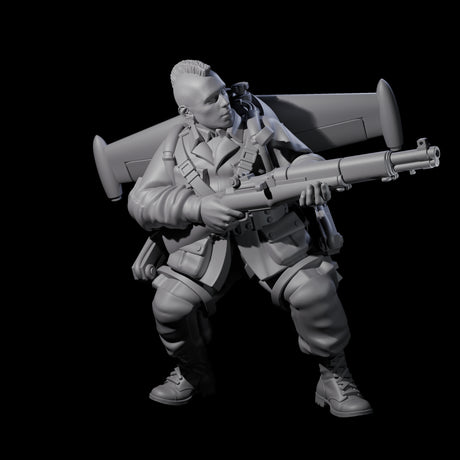 Weird War USA Diving Jetpack Riflemen Miniature for Dungeons and Dragons, Pathfinder or other TTRPGs