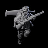Weird War USA Diving Jetpack Riflemen Miniature for Dungeons and Dragons, Pathfinder or other TTRPGs