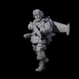 Weird War USA Diving Jetpack Riflemen Miniature for Dungeons and Dragons, Pathfinder or other TTRPGs