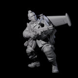 Weird War USA Diving Jetpack Riflemen Miniature for Dungeons and Dragons, Pathfinder or other TTRPGs