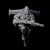Weird War USA Diving Jetpack Riflemen Miniature for Dungeons and Dragons, Pathfinder or other TTRPGs