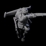 Weird War USA Diving Jetpack Riflemen Miniature for Dungeons and Dragons, Pathfinder or other TTRPGs