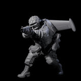 Weird War USA Diving Jetpack Riflemen Miniature for Dungeons and Dragons, Pathfinder or other TTRPGs