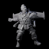 Weird War USA Lobbing Jetpack Grenadier A Miniature for Dungeons and Dragons, Pathfinder or other TTRPGs