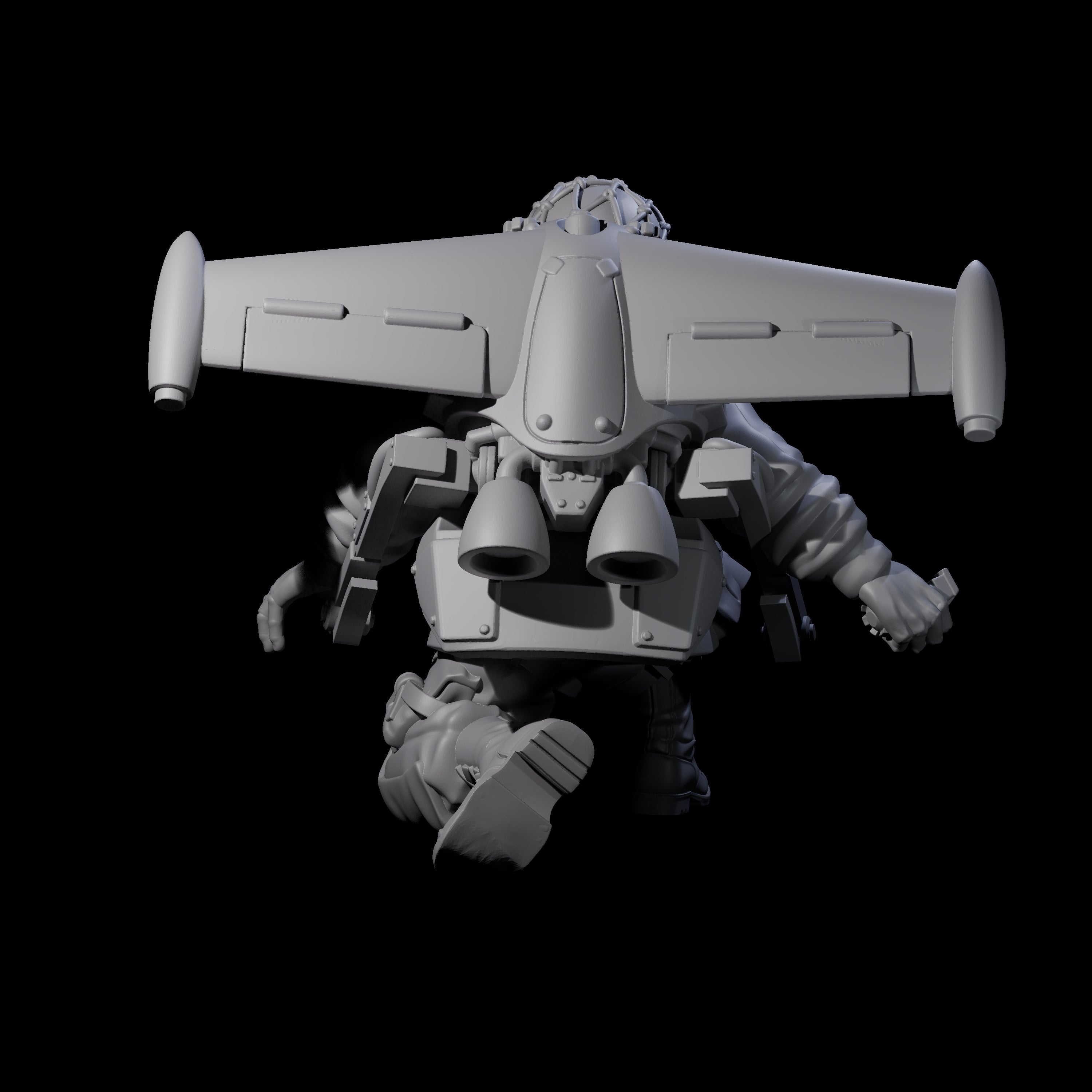 Weird War USA Lobbing Jetpack Grenadier B Miniature for Dungeons and Dragons, Pathfinder or other TTRPGs