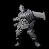 Weird War USA Lobbing Jetpack Grenadiers Miniature for Dungeons and Dragons, Pathfinder or other TTRPGs