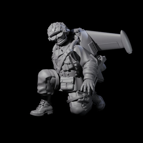 Weird War USA Lobbing Jetpack Grenadiers Miniature for Dungeons and Dragons, Pathfinder or other TTRPGs