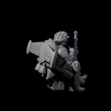 Weird War USA Resting Up Jetpack Machine Gunner B Miniature for Dungeons and Dragons, Pathfinder or other TTRPGs