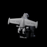 Weird War USA Resting Up Jetpack Machine Gunner B Miniature for Dungeons and Dragons, Pathfinder or other TTRPGs