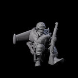 Weird War USA Resting Up Jetpack Machine Gunners Miniature for Dungeons and Dragons, Pathfinder or other TTRPGs