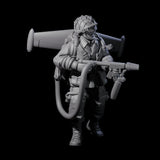 Weird War USA Scorched Jetpack Flamethrowers Miniature for Dungeons and Dragons, Pathfinder or other TTRPGs