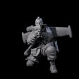 Weird War USA Taking Aim Jetpack Bazooka Teammate Gunner Miniature for Dungeons and Dragons, Pathfinder or other TTRPGs