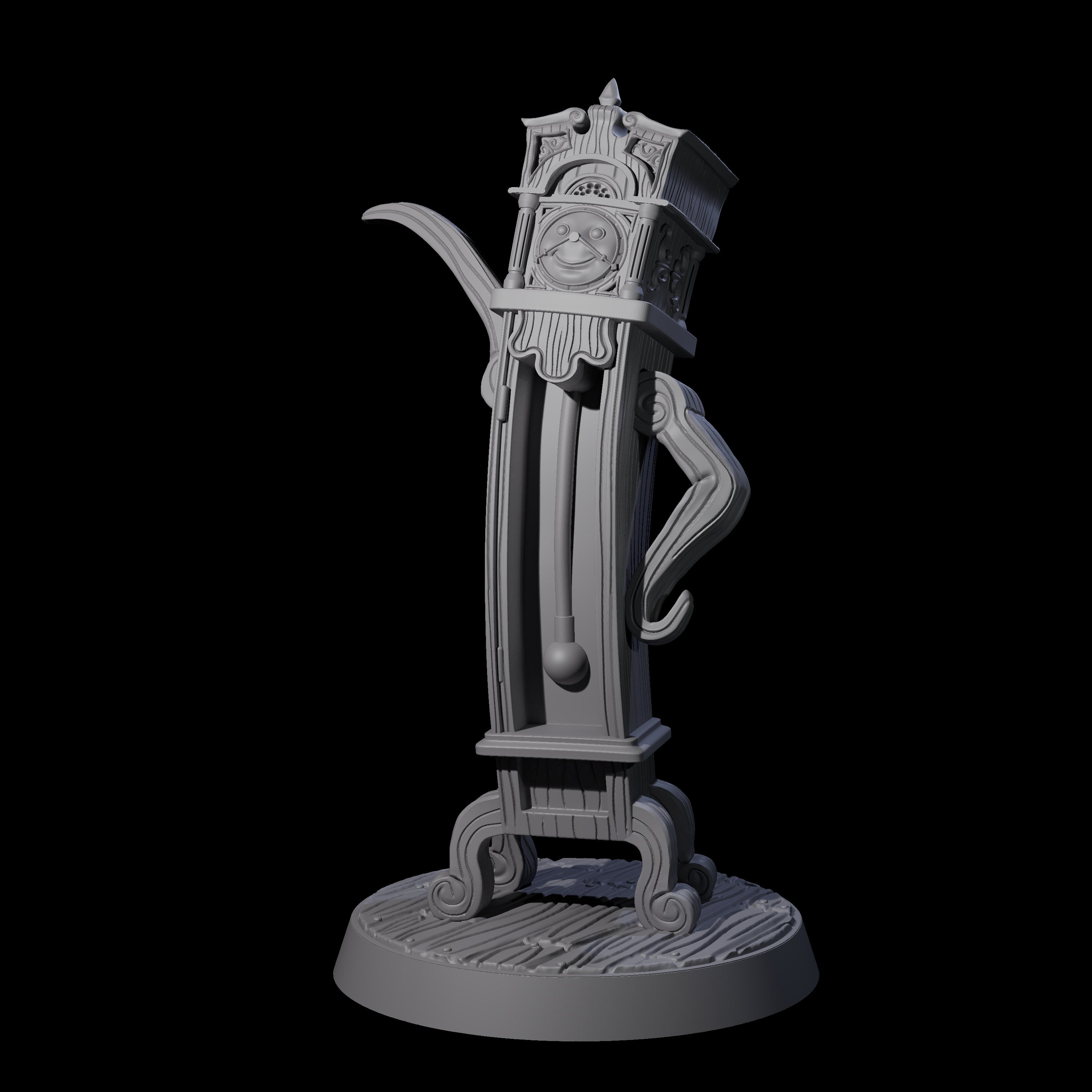 Welcoming Enchanted Grandfather Clock Miniature for Dungeons and Dragons, Pathfinder or other TTRPGs