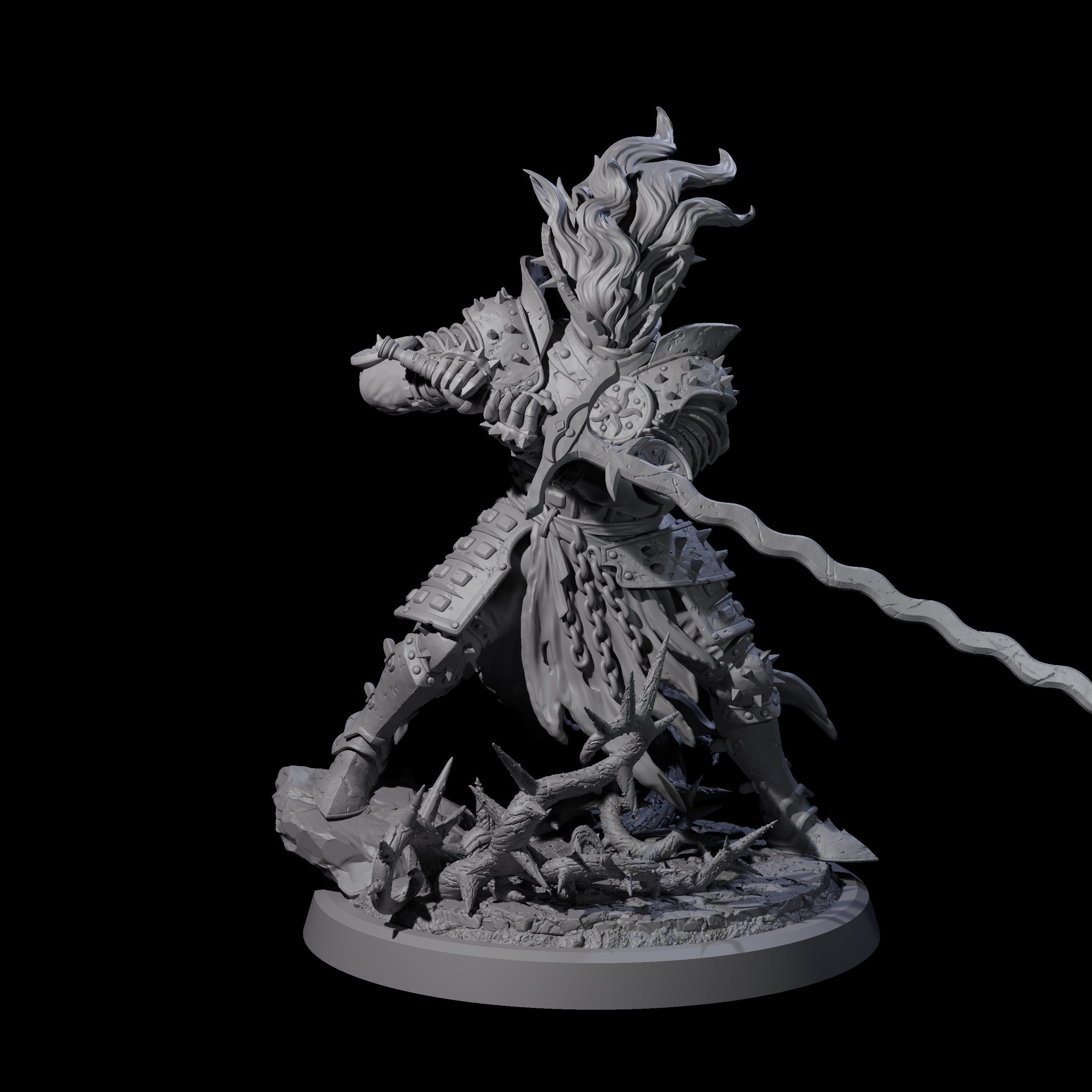 Well Trained Fire Elemental Myrmidon A Miniature for Dungeons and Dragons, Pathfinder or other TTRPGs