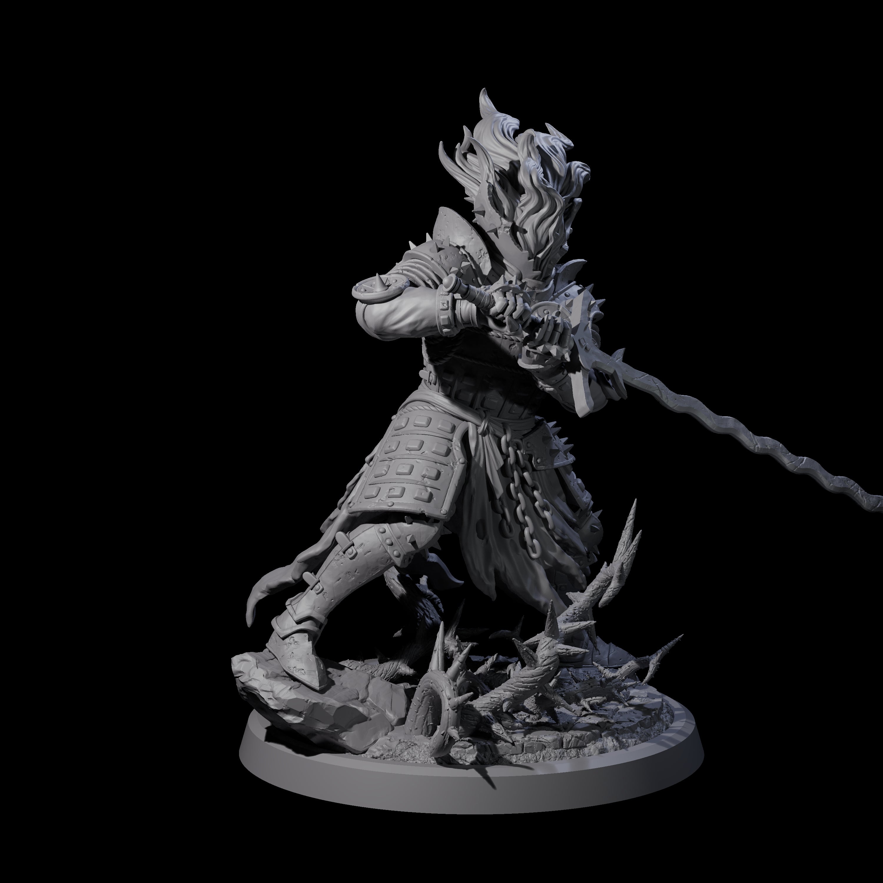 Well Trained Fire Elemental Myrmidon A Miniature for Dungeons and Dragons, Pathfinder or other TTRPGs