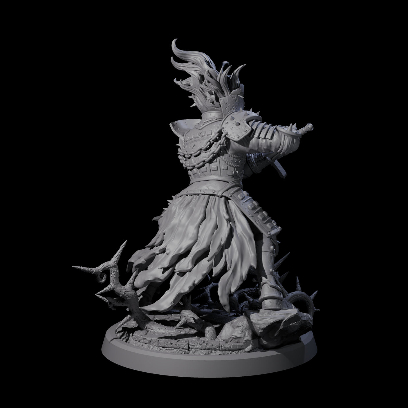 Well Trained Fire Elemental Myrmidon A Miniature for Dungeons and Dragons, Pathfinder or other TTRPGs