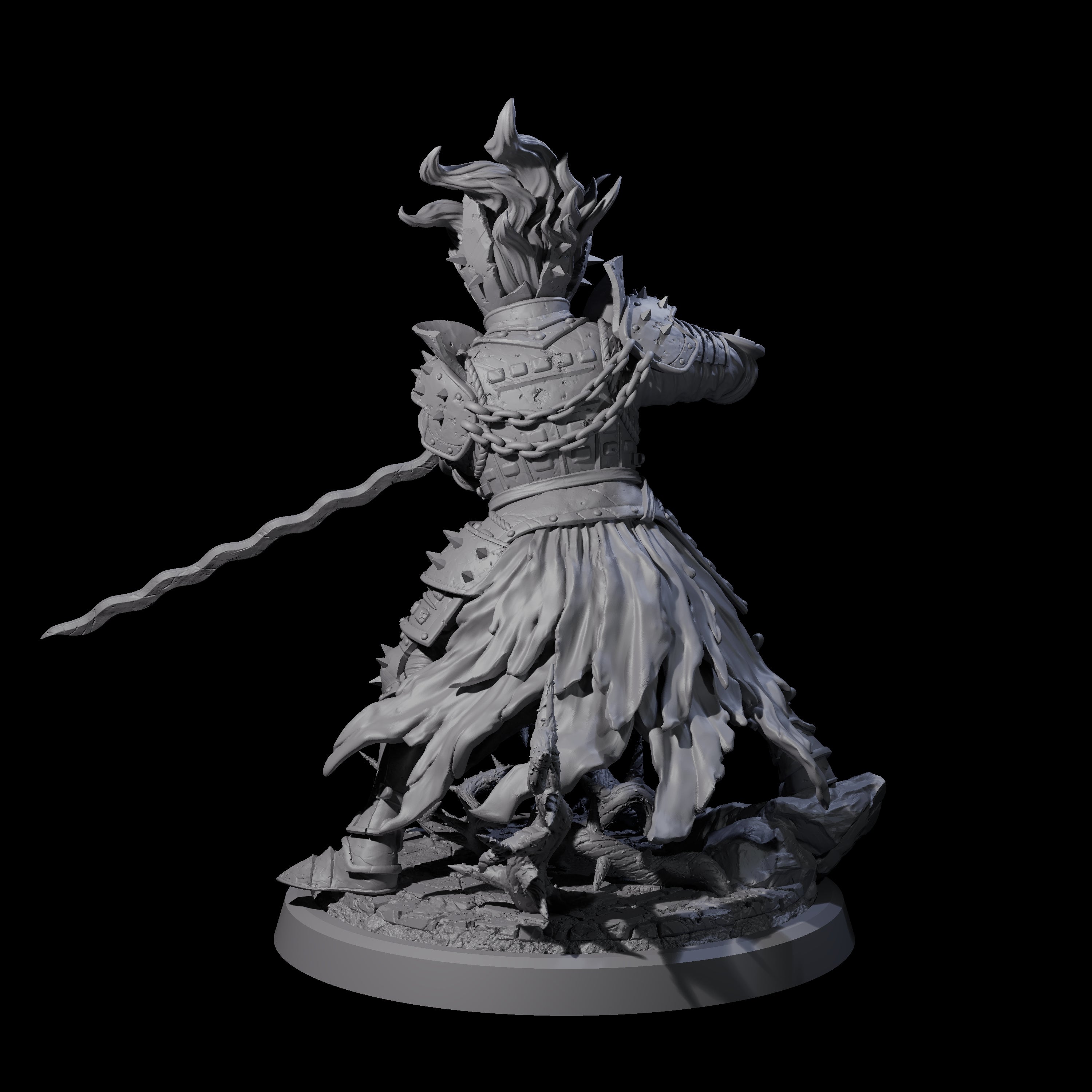 Well Trained Fire Elemental Myrmidon A Miniature for Dungeons and Dragons, Pathfinder or other TTRPGs