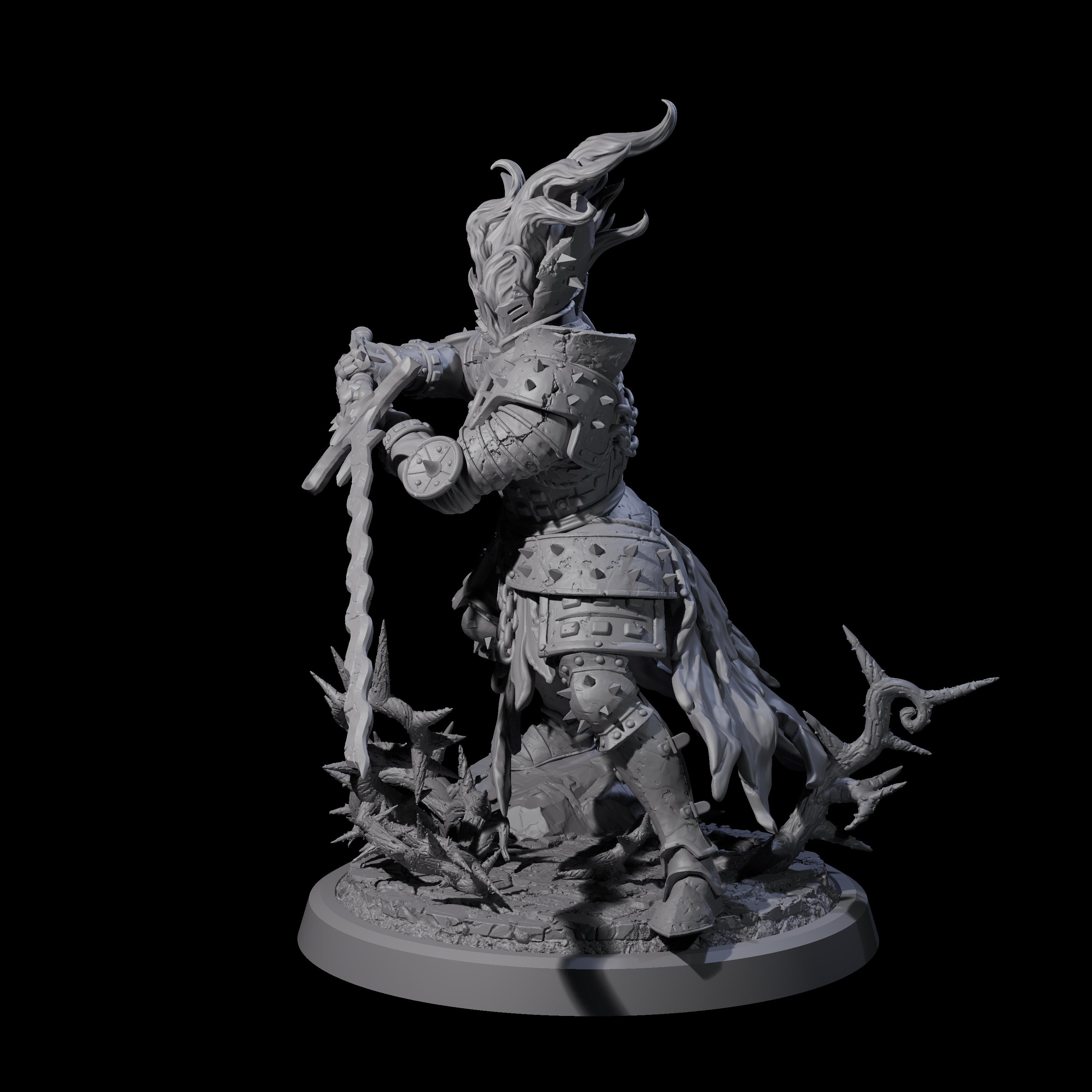 Well Trained Fire Elemental Myrmidon A Miniature for Dungeons and Dragons, Pathfinder or other TTRPGs